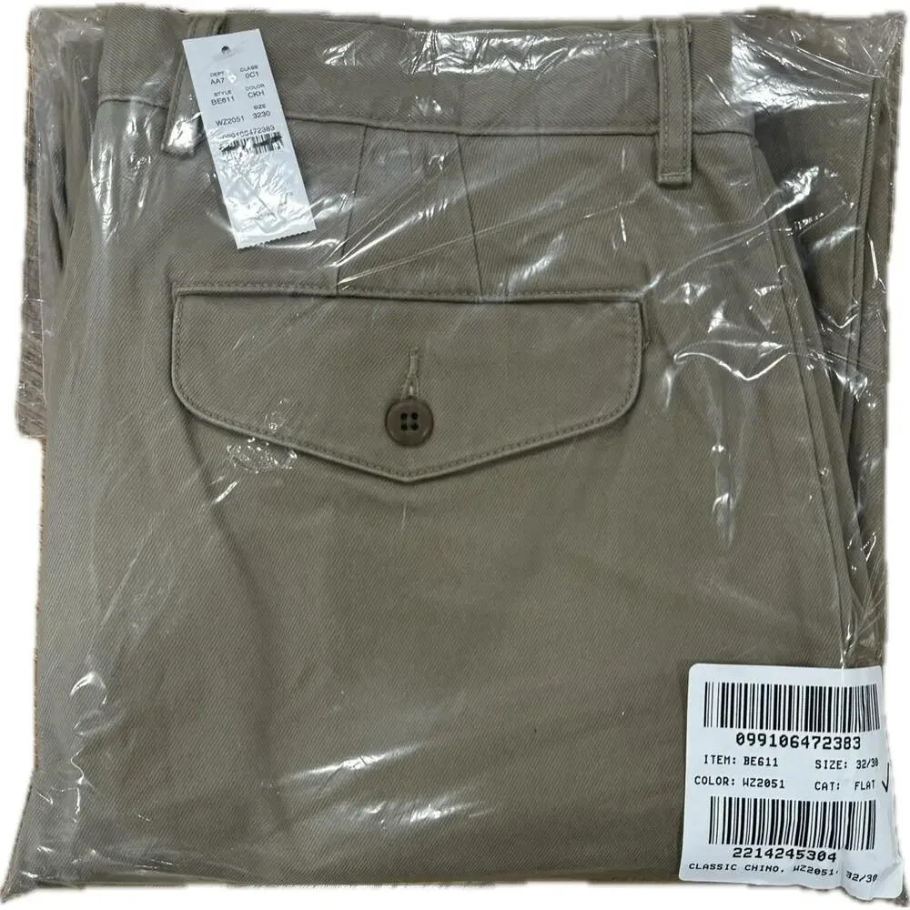 J Crew Men's Classic Casual Workwear Chino Pants Dill Green Cotton 32/30
